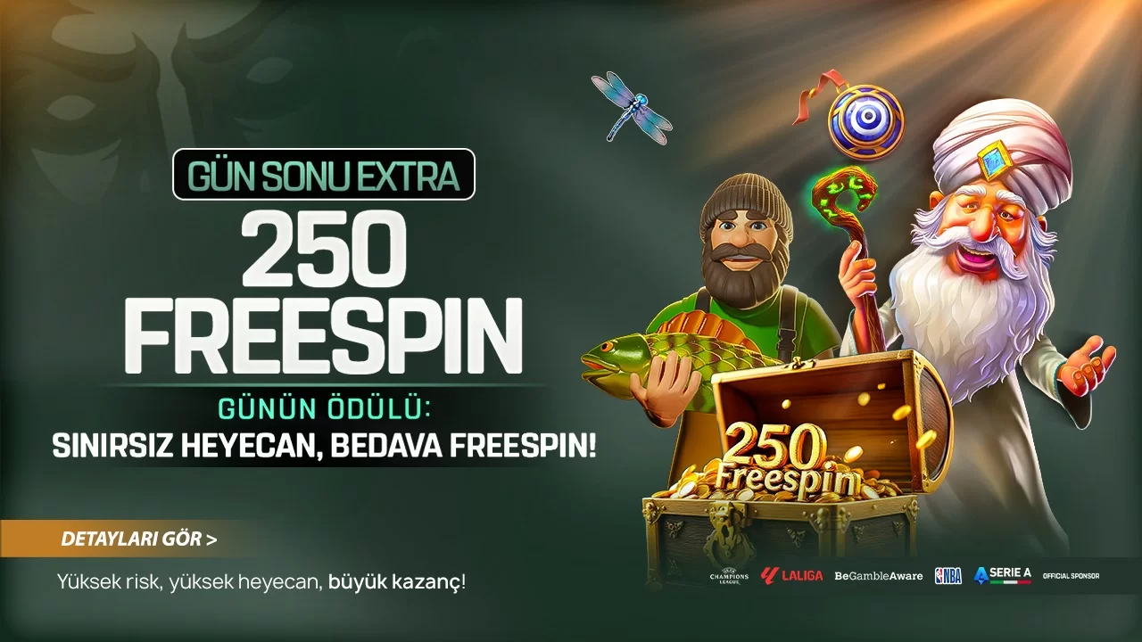 Atlasbet — GÜN SONU EXTRA 250 FREESPİN