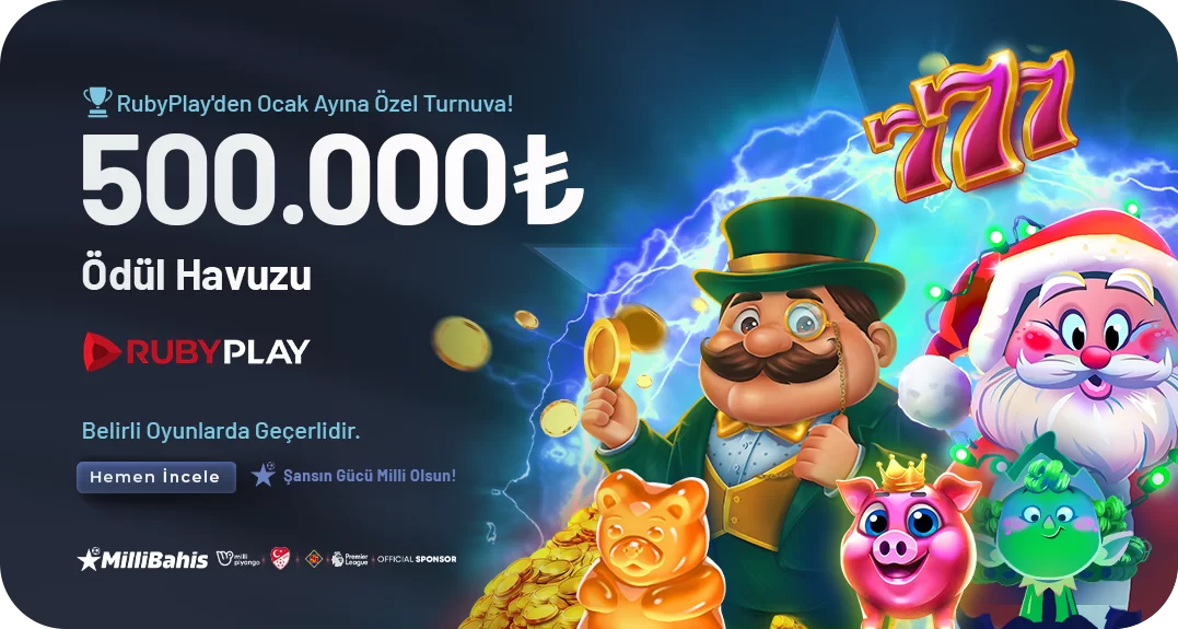 Millibahis — RUBYPLAY'E ÖZEL 500.000₺ ÖDÜLLÜ TURNUVA