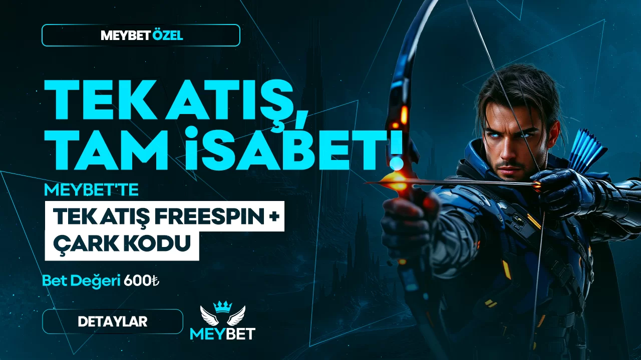 Meybet — TEK ATIŞ, TAM İSABET ! MeyBet'te Tek Atış 600₺ Değerinde Freespin! + Çark Kodu